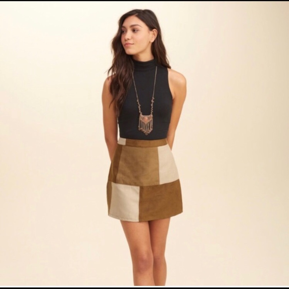 HOLLISTER A-LINE SUEDE SKIRT